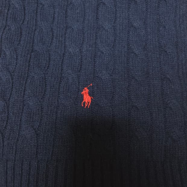 폴로랄프로렌 꽈배기 머플러 네이비색상 판매