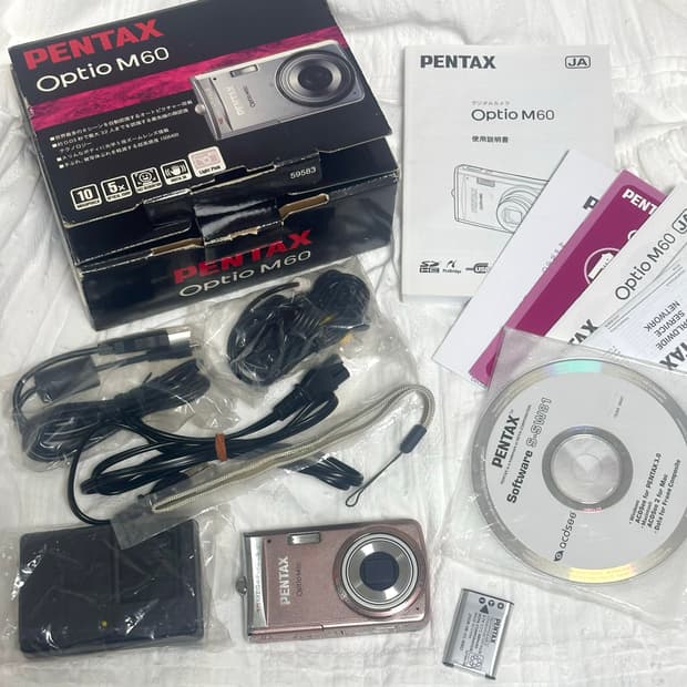 [풀박] 펜탁스 옵티오 m60 pentax optio 핑크 빈티지 디카