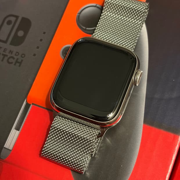 애플워치 시리즈 9 셀룰러 41mm 스테인리스 모델 정품 밀레니엄 루프