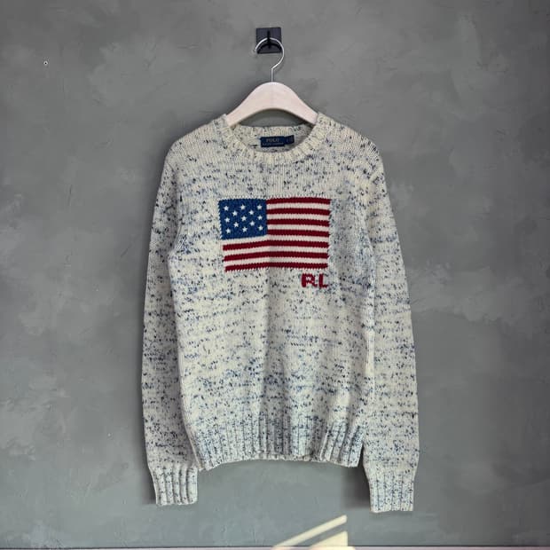 폴로 랄프로렌 성조기 울니트 