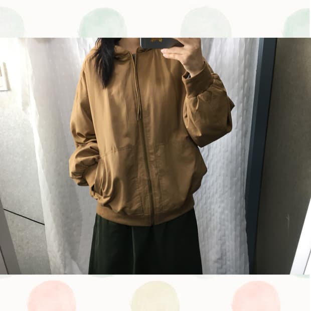 사만사모스 카멜 후드 자켓