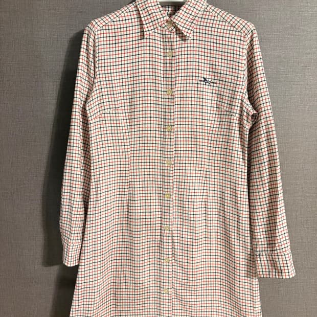 Labrador Retriever 체크 셔츠 원피스 Japan