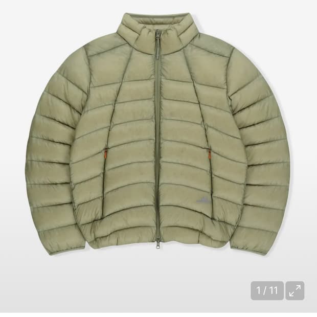 L사이즈 썬러브 라이트 다운 자켓 패딩 카키