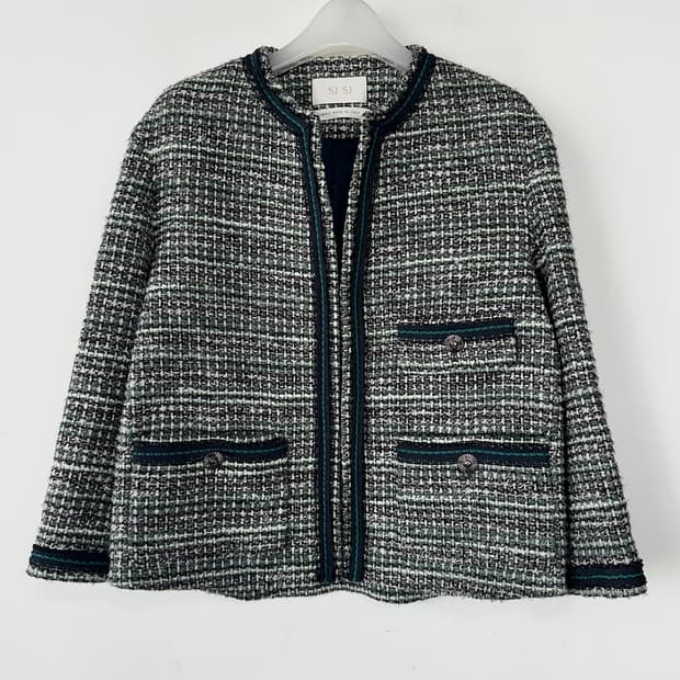 SJSJ 노카라 트위드 자켓