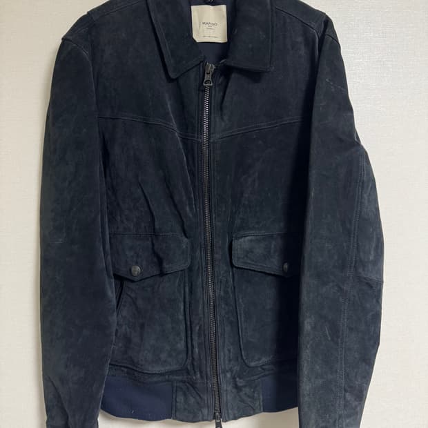 망고 다크네이비 스웨이드(리얼돈피) 투웨이자켓 L(L)