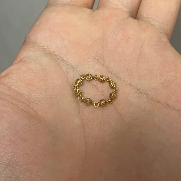 크롬하츠 22k 비즈 체인링 한국/일본 5호