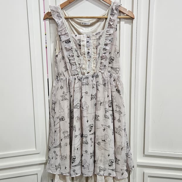 엑시즈팜(axes femme) 빈티지 소잉 프린트 원피스