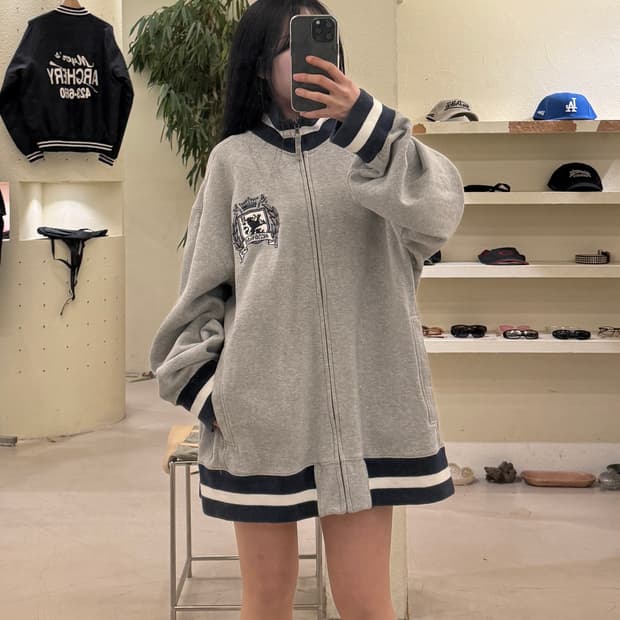 타미힐피거 아카이브 자수 빅로고 박시핏 집업 자켓 U324