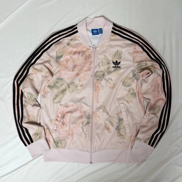 아디다스 연핑크 플라워 트랙 져지