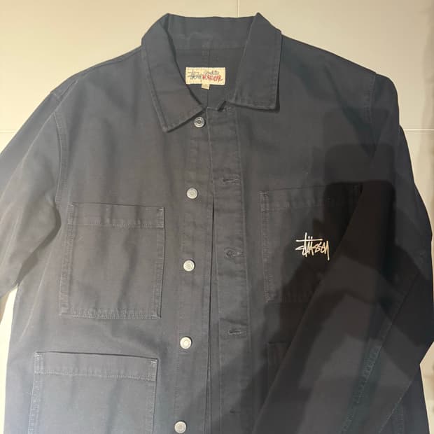 스투시 캔버스 초어 재킷 블랙