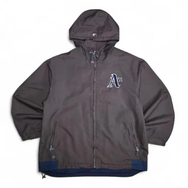 WWS MLB 오클랜드 어슬래틱스 빅로고 후드 자켓 (실XL)

