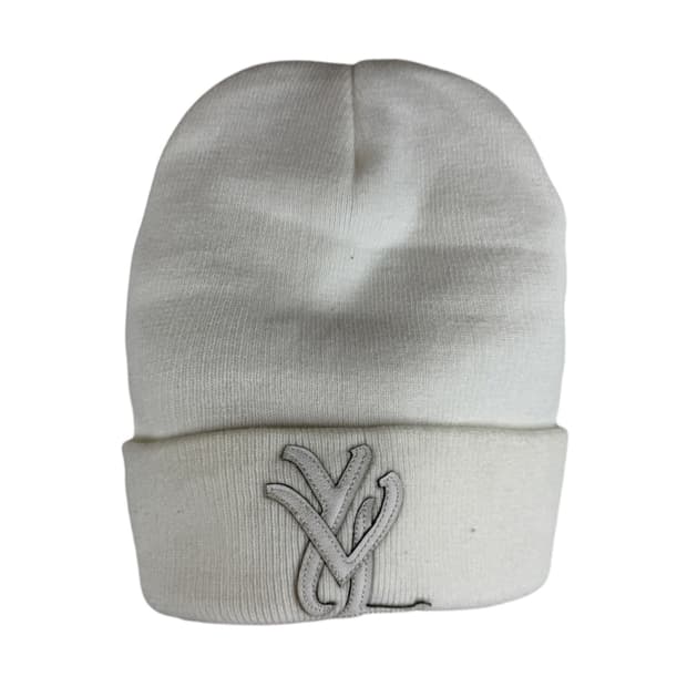 YVL 레더 패치 비니 화이트 F&F 미발매