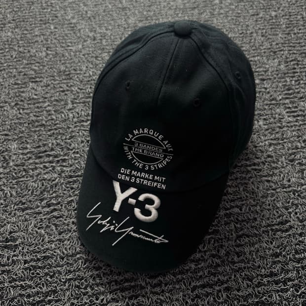 Y-3 요지 야마모토 빅로고 디테일 블랙 볼캡 1394Y-3 요지 야마모