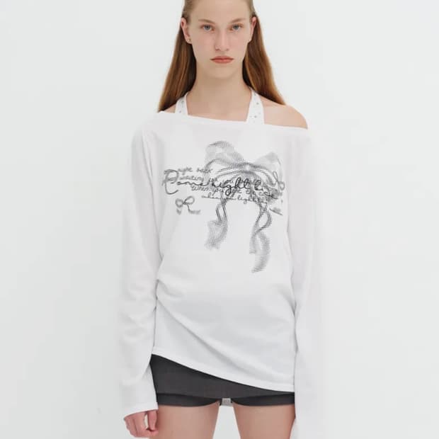세릭 RIBBON BOAT NECK TOP / WHITE