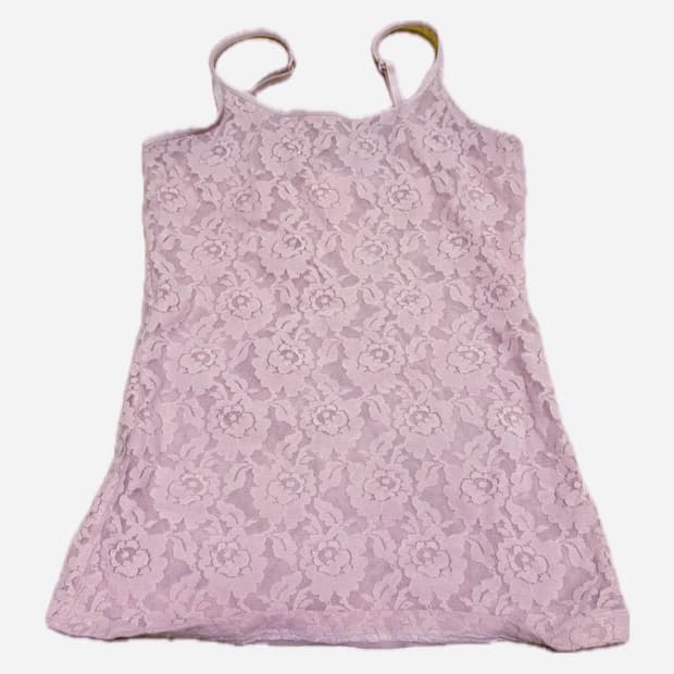 핑크 레이스 슬리브리스 나시