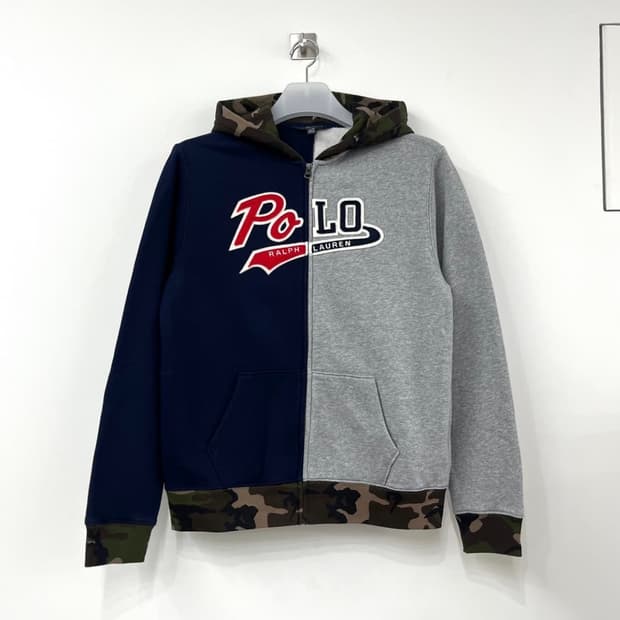 폴로 랄프로렌 빈티지 밀리터리 빅로고 후드집업 y2k 