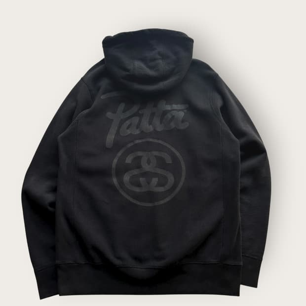 Stussy patta 스투시x파타 블랙 후드티