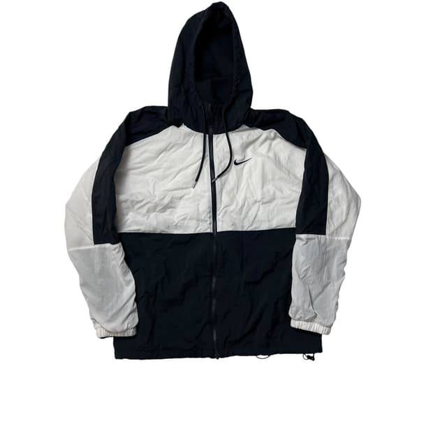 나이키 바람막이 M 검흰 