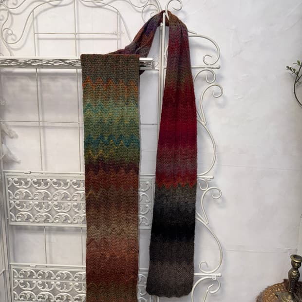 Rainbows bohemian hippie knit muffler
