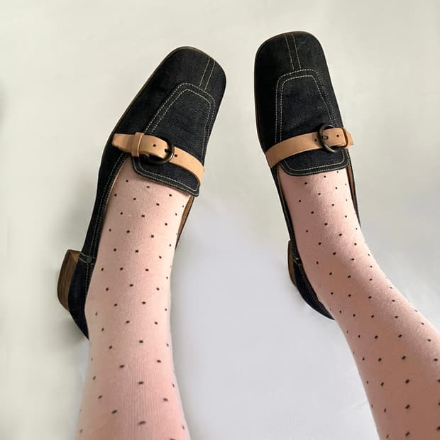 Miumiu 00s denim loafer