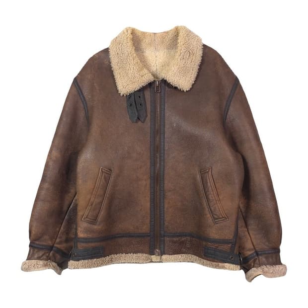 GLEEMAN MILITARY 리얼 양털 무스탕 플라이트 자켓 XL