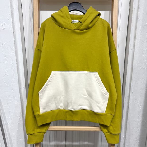 [새상품] 배색 기모 후드티 2컬러