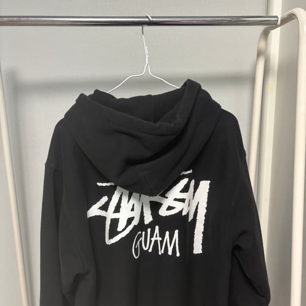 스투시 시티 기모 후드티 블랙 S