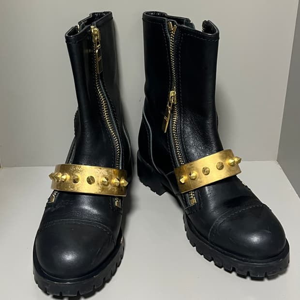 Alexander McQueen biker boots black 36.5