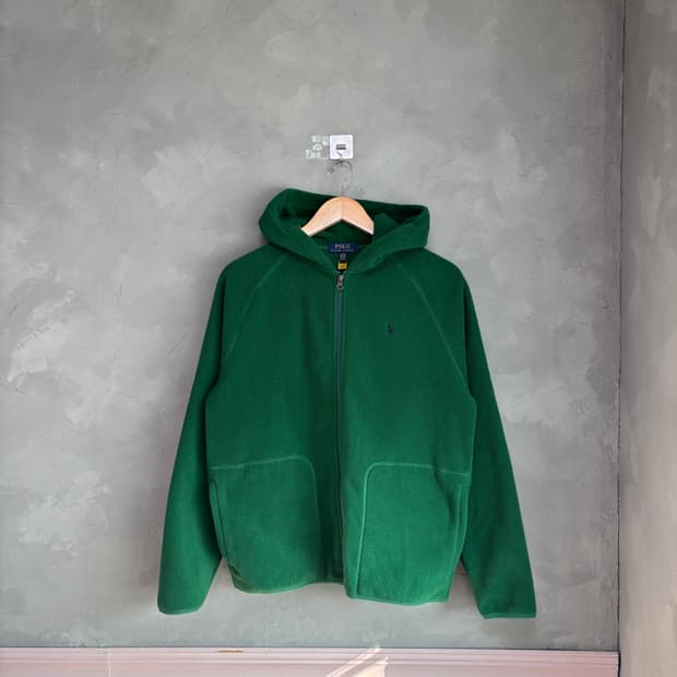 폴로 랄프로렌 플리스 후드집업 그린