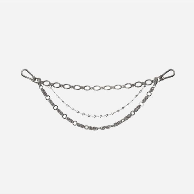 [OS] 베이컨트 아카이브 실버 스타 키링 체인