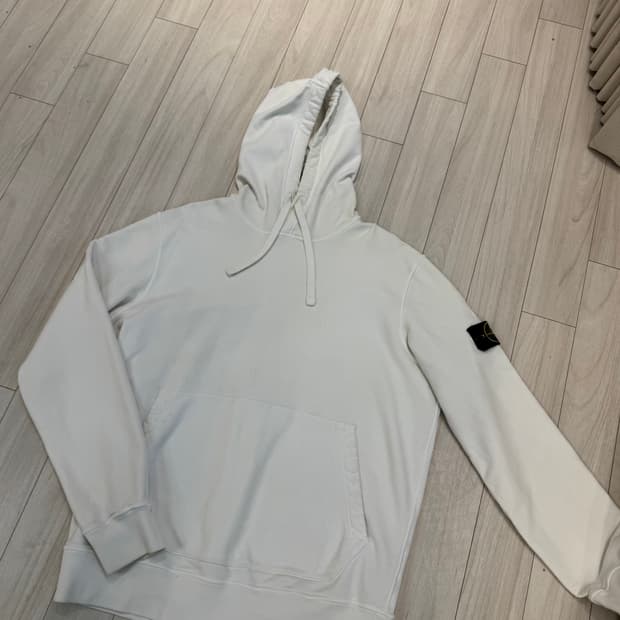[정품] 스톤아일랜드 화이트 후드티 XL 