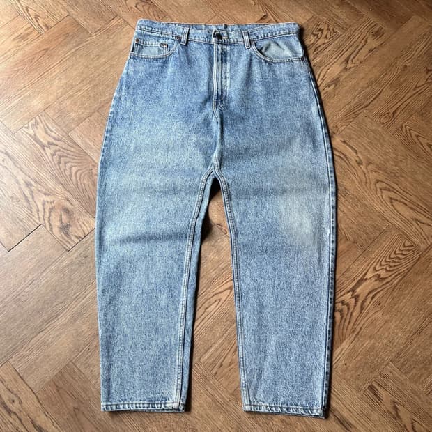 [38]90's 리바이스 USA Made 550 빈티지 워싱 데님 팬츠