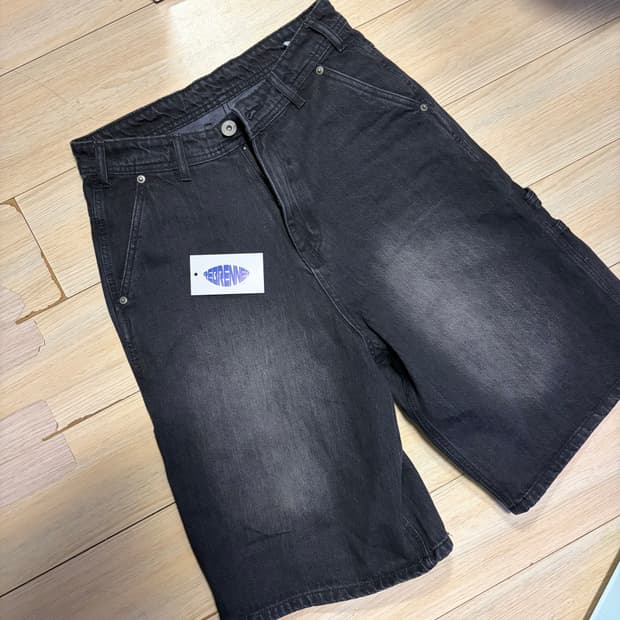 무신사(리브레너) 공용가능 키스 버뮤다핏 오버사이즈 카고 데님 숏츠팬츠