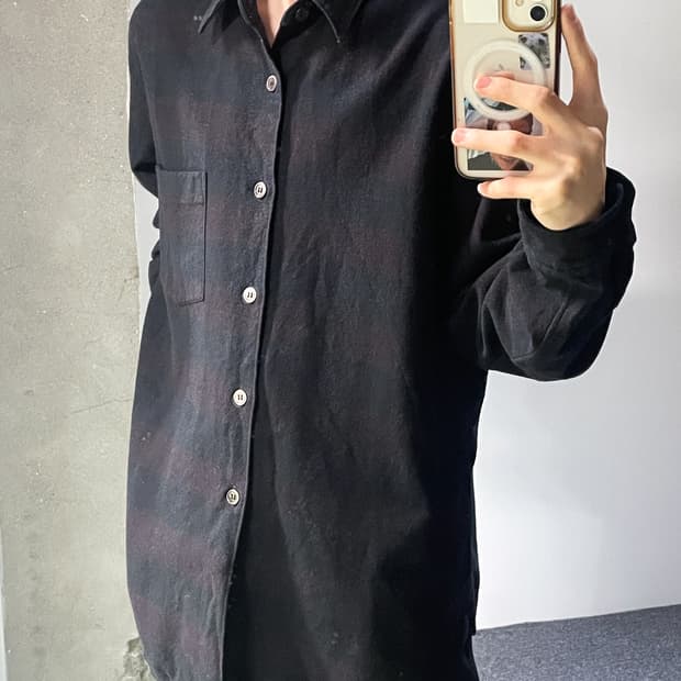 꼼데가르송 옴므 2001 체크 울셔츠