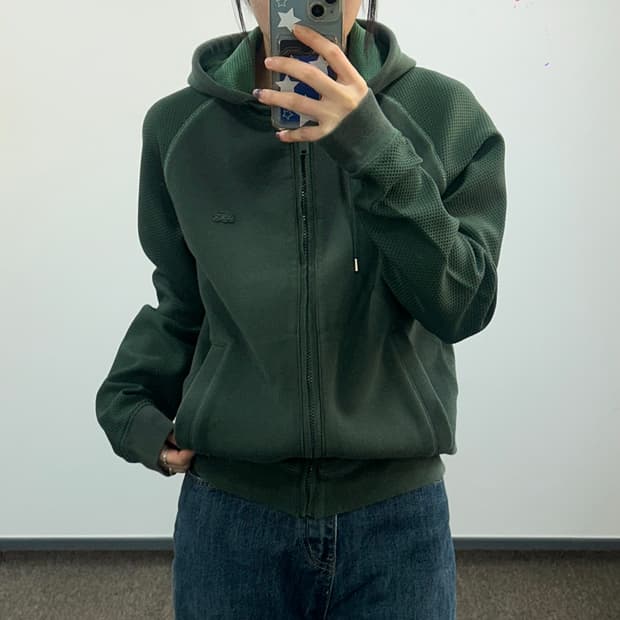 Lacoste 라코스테 딥그린 후드집업