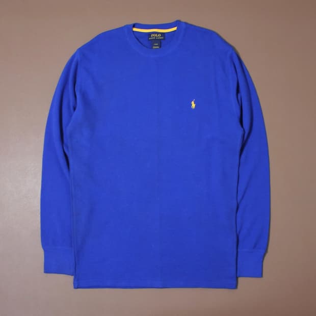 Polo 폴로 랄프로렌 블루 와플 레몬포니 롱슬리브