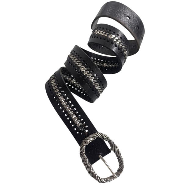 토네이도 마트 트위스트 체인 레더 벨트