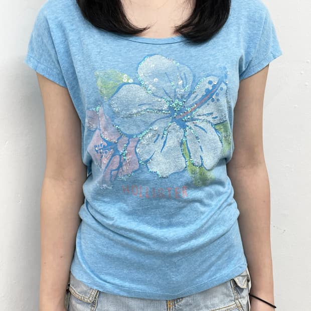 홀리스터 하와이안 스팽글 티셔츠🌺 *레어