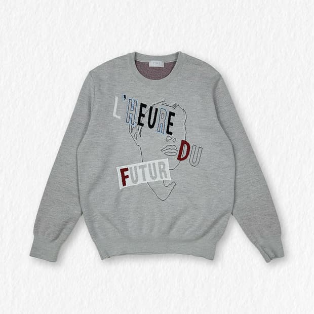 타임 그래픽 울 니트