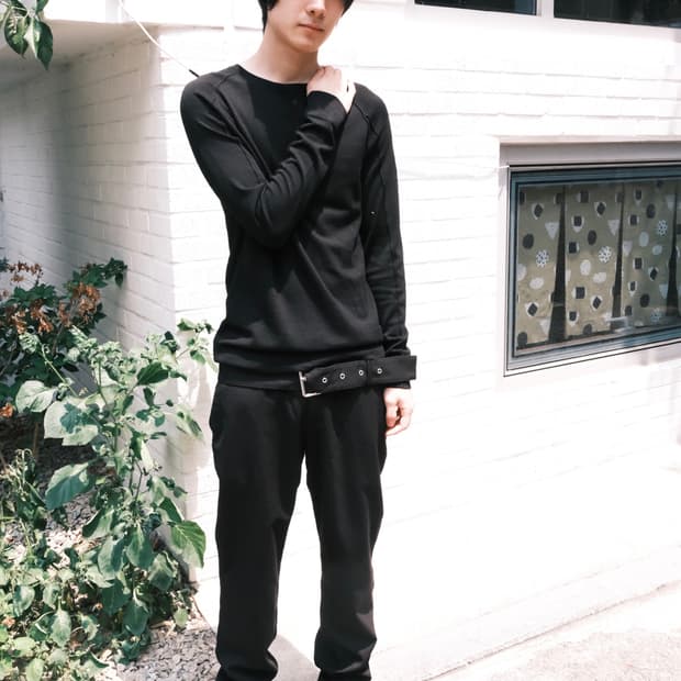 Helmut lang 리버스 심 니트 s