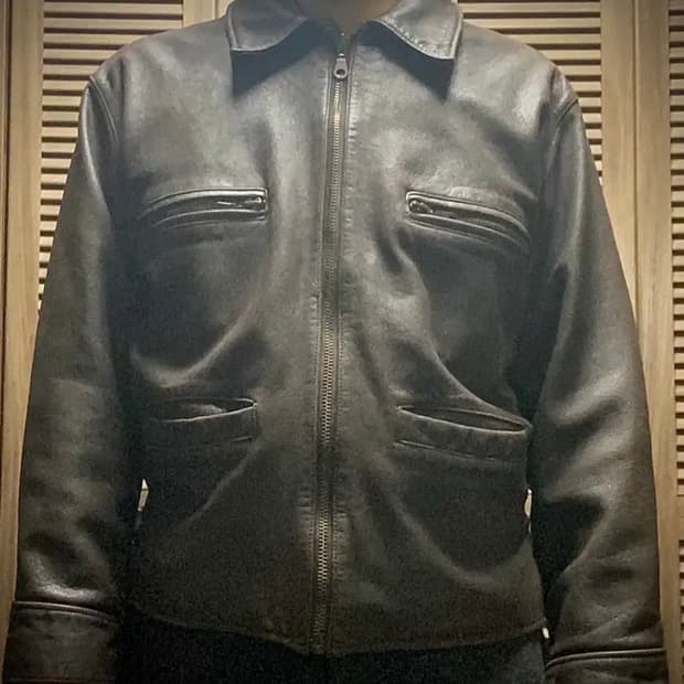 90s Lee 리 프리미엄 카우레더 rrl 아메카지 lvc소가죽 자켓 L