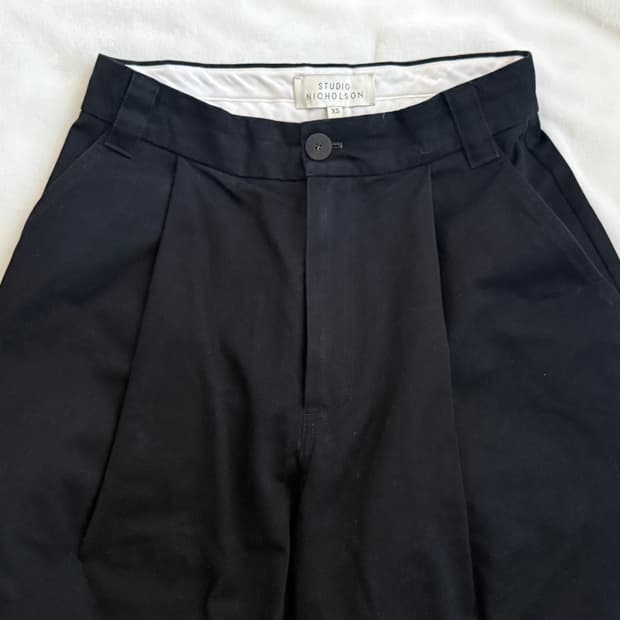 스튜디오 니콜슨 소르테 코튼 팬츠 블랙