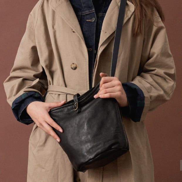 포디어웍스 가죽 가방 숄더백 크로스백 블랙