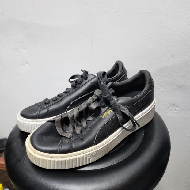 푸마 레더 플랫폼 단화 스니커즈 