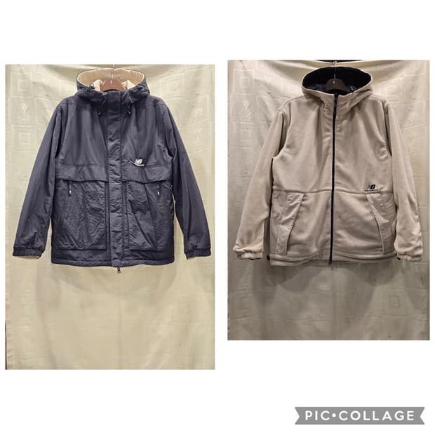 뉴발란스 남성 양면 후드지업 자켓 후리스 XL