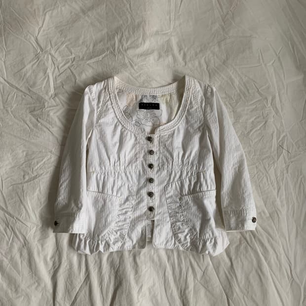 SISLEY 화이트 자켓