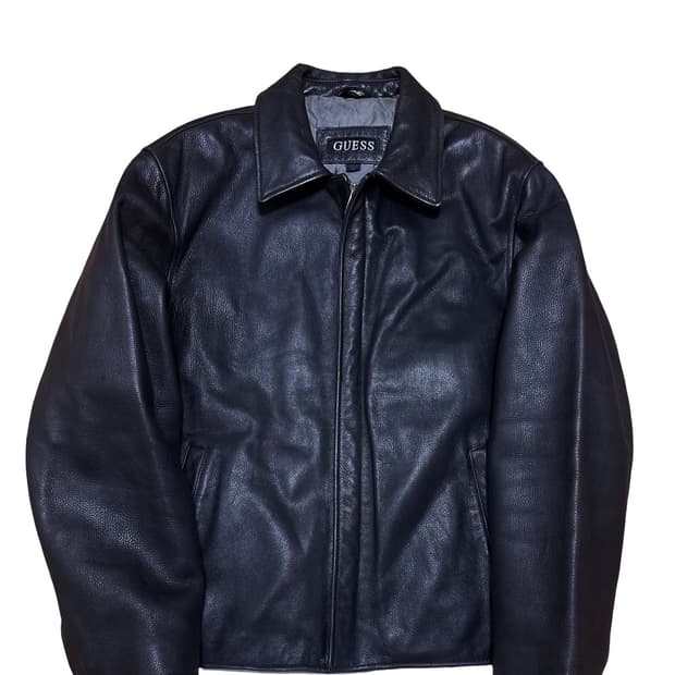 Guess 게스 블랙 리얼레더 자켓