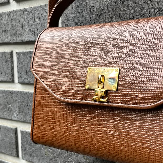 90s COURREGES 크로스바디백 미니 브라운