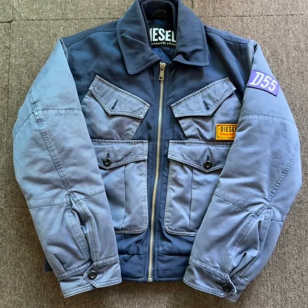 DIESEL-Padded jacket with utility pocket