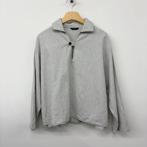 마시모두띠 스트라이프 하프 플래킷 롱슬리브 PN9916